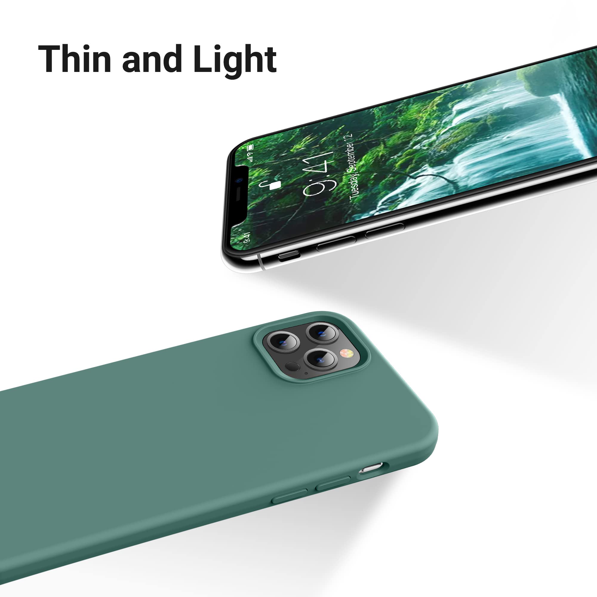 Otofly Compatible With Iphone 12 Pro Max Case,[Military Grade Drop Protection] [Anti Scratch Microfiber Lining] Silicone Shockpr