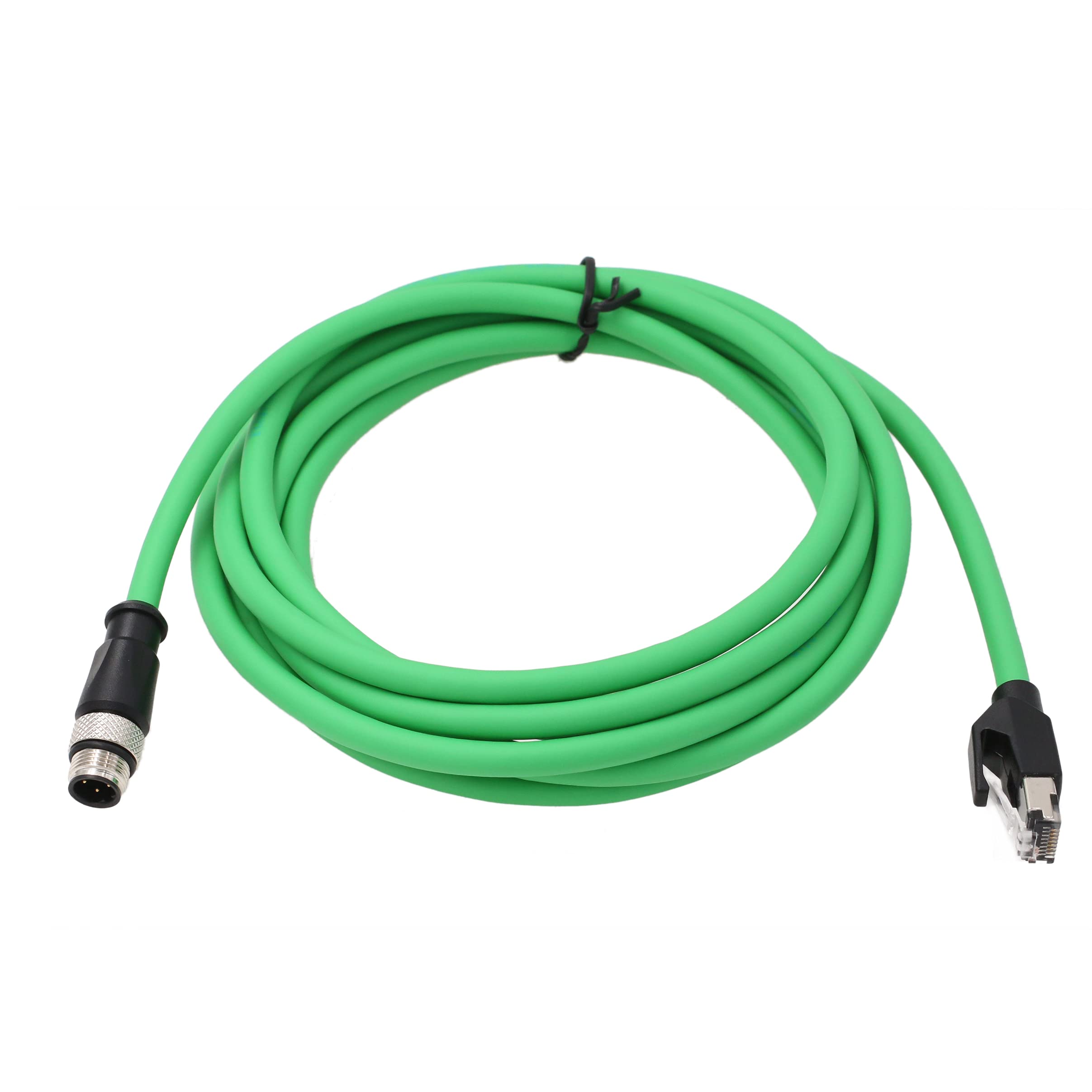 Hangton M12 4 Pin D Coded Male To Rj45 Ethernet Cat5E Network Cable For Industrial Vision System Poe Automation High Flex Shield