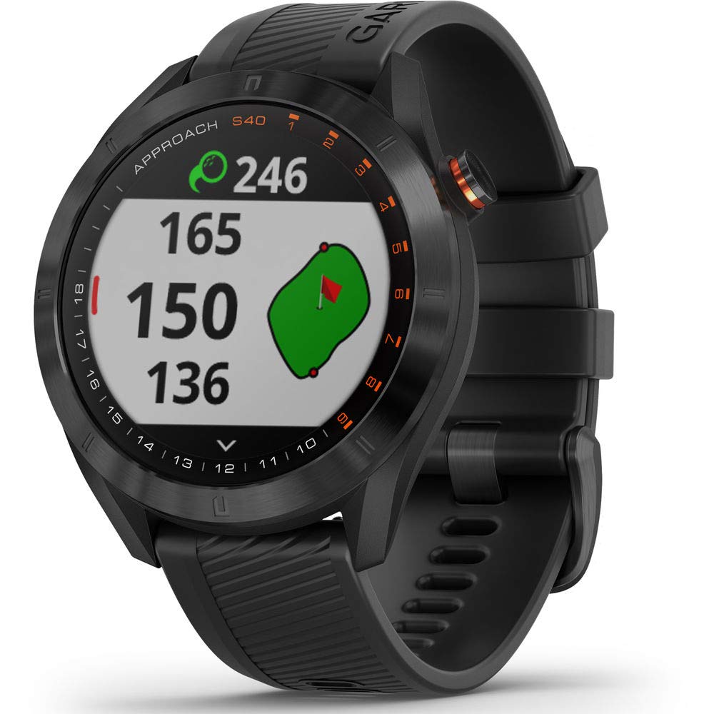 Garmin Approach S40, Stylish Gps Golf Smartwatch, Lightweight With Touchscreen Display, Black