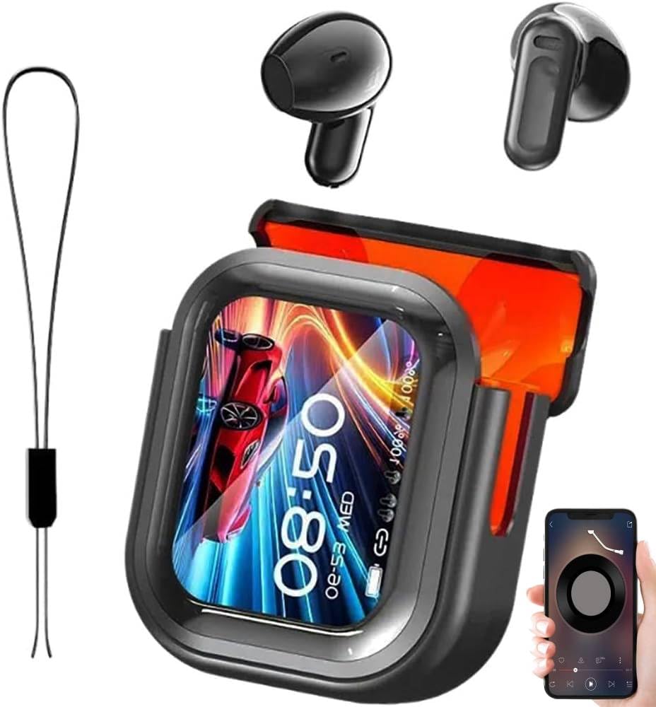 NE20 Earbuds, 2026 New NE20 AI Translation Earbuds in Real Time, Language Translator Headphones with LCD Touchscreen Audifonos T