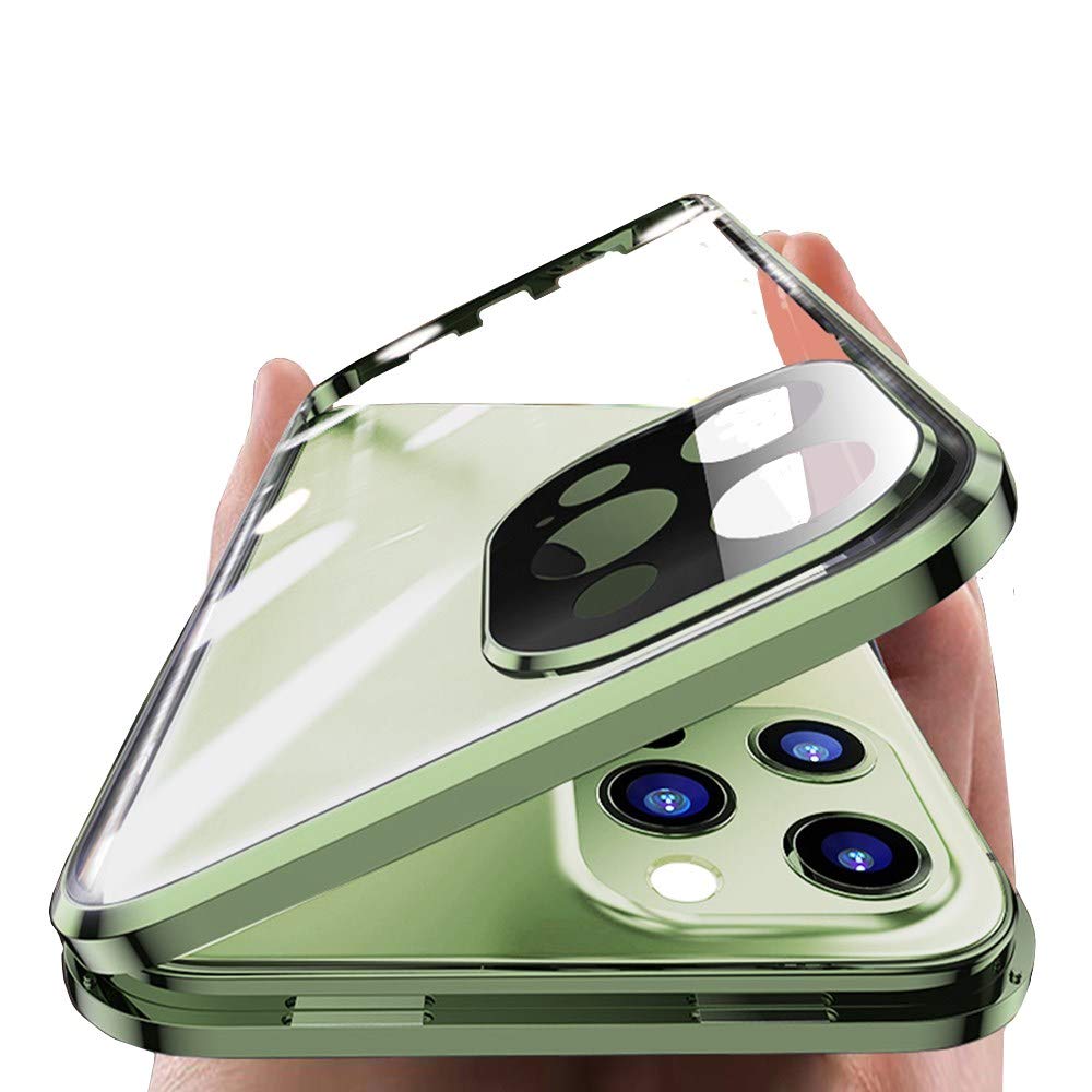 Henghui Lockable Magnetic Case For Iphone 11 Pro Max Glass Case With Camera Lens Protector Screen Protector Safety Lock 360 Full
