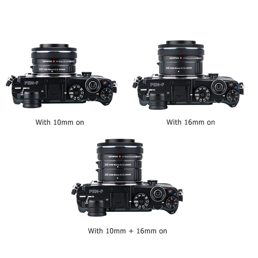 Jjc Micro 4/3 Auto Focus Macro Extension Tube Set For Olympus Om 1 Ii Om 5 Om D E M1 Iii E M5 E M10 Iii E M1X Pen E Pl10 Pl9, Pa