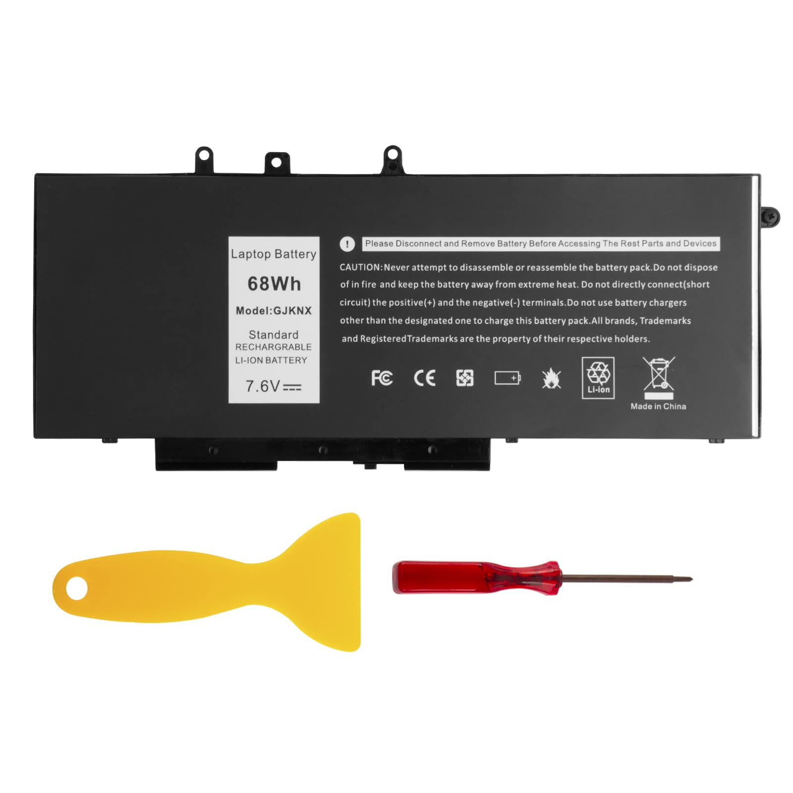 Futurebatt 68Wh Gjknx Battery Replacement For Dell Latitude 5480 5580 5280 5288 5488 5490 E5280 E5288 E5480 E5580 Series.P/N:Bat