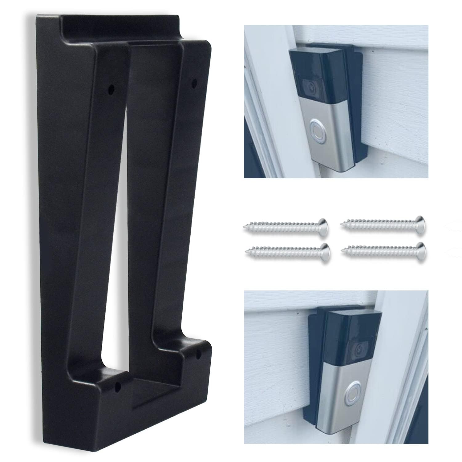 Karbay R Ing Doorbell Siding Mount/Vinyl Siding Angle Adjustment Mount For Ring Video Doorbell, Ring 2, Ring 3, Ring 3 Plus Vide