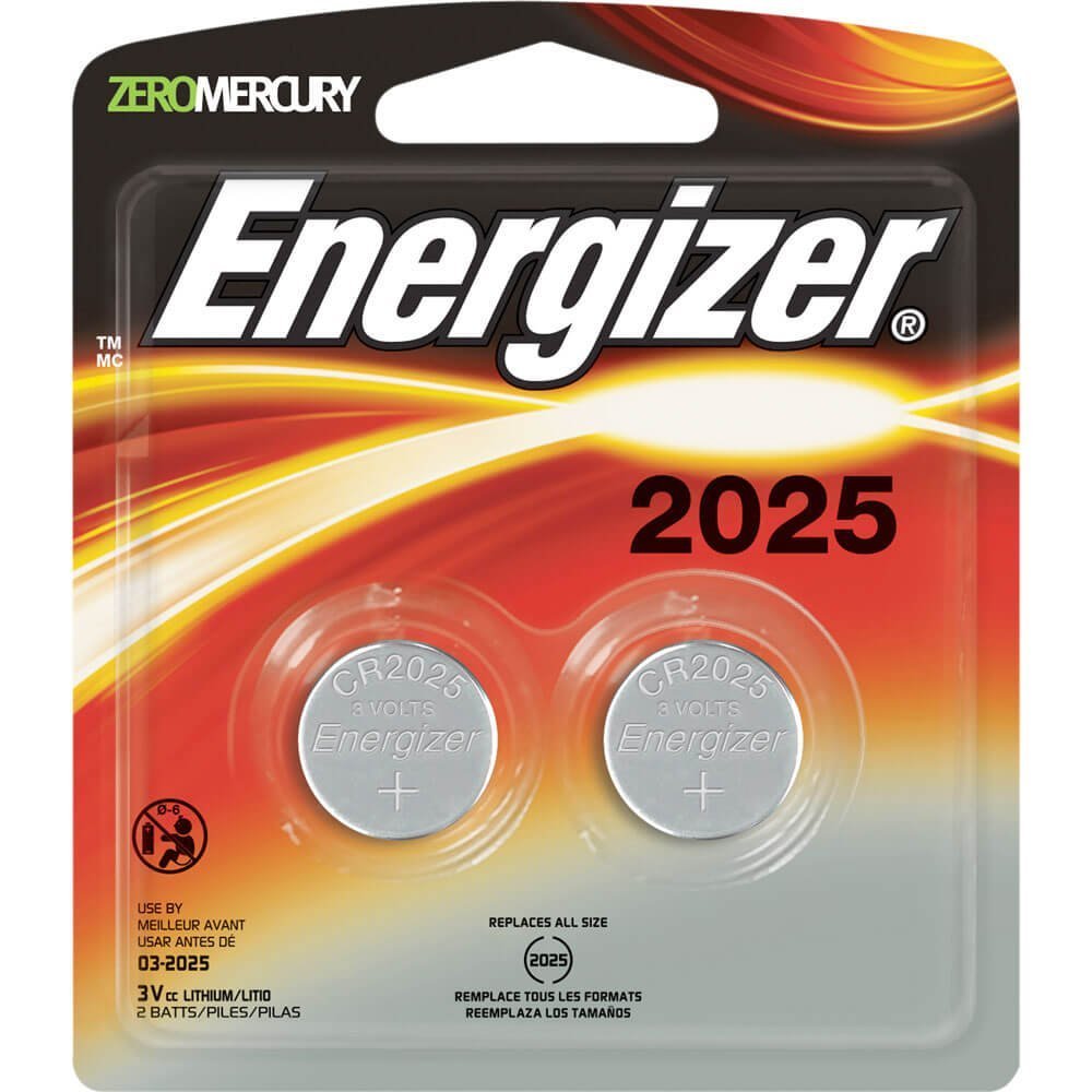 Energizer 2025Bp 2 Watch Batteries, 2025, Multi, 2 Count
