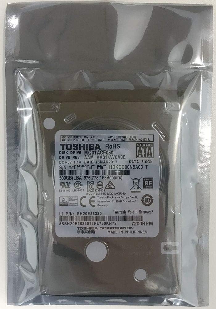 Toshiba Mq01Acf050   500Gb 7200Rpm 2.5'' Sata Hd