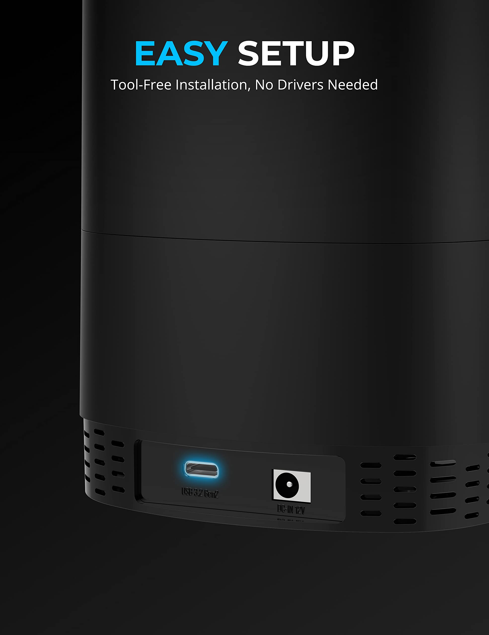 SABRENT 4-Bay USB Type-C External SSD Docking Station, Black, Model DS-4BNE, M.2 Compatible