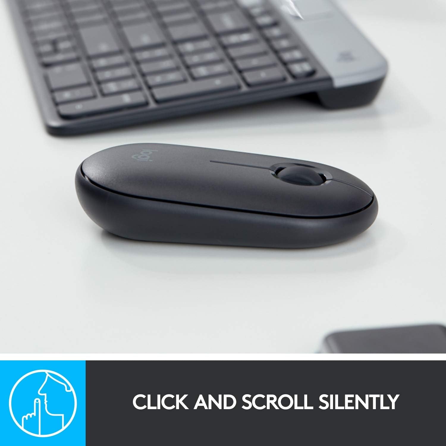 Logitech Pebble I345 Wireless Bluetooth Mouse For Ipad   Graphite
