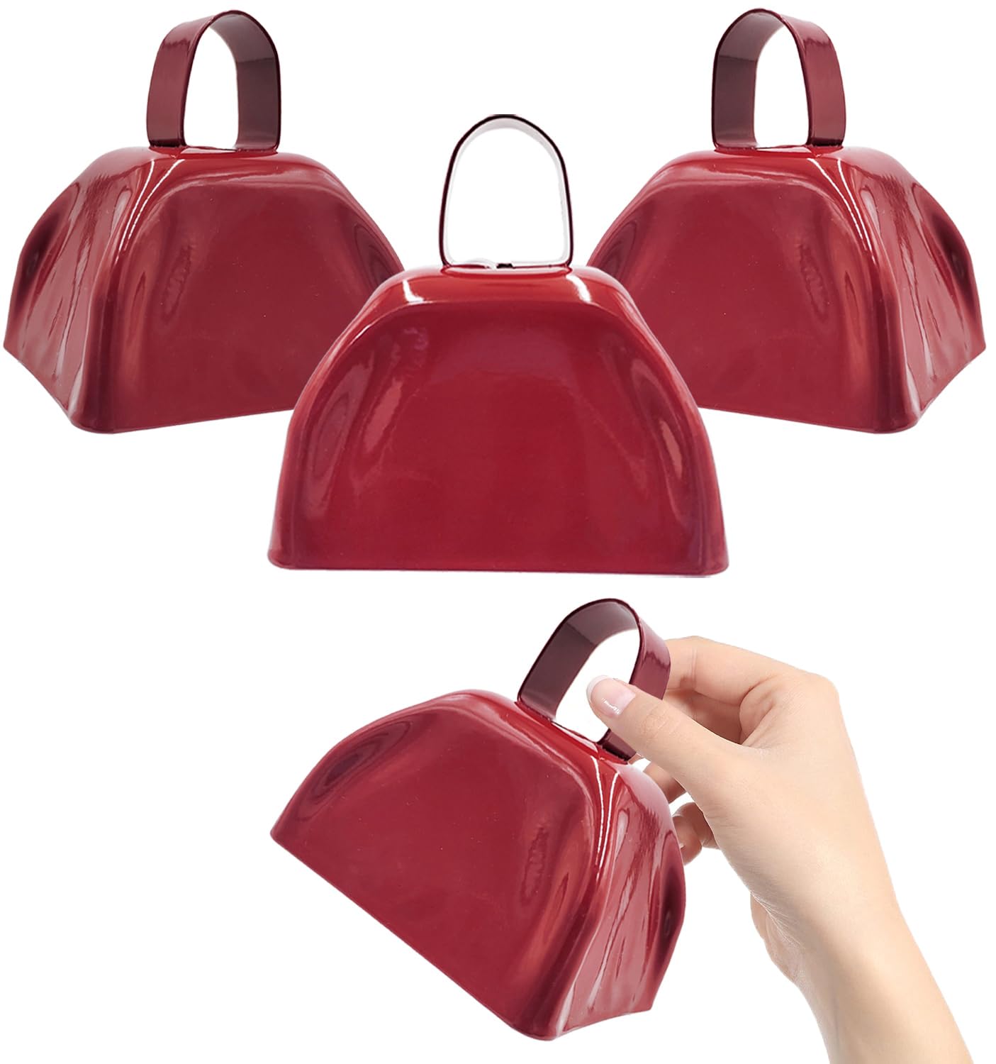 The Dreidel Company Metal Cowbell Noisemaker Cheering Bell, New Years, School Classroom, Wedding Bells & Chimes Percussion Music