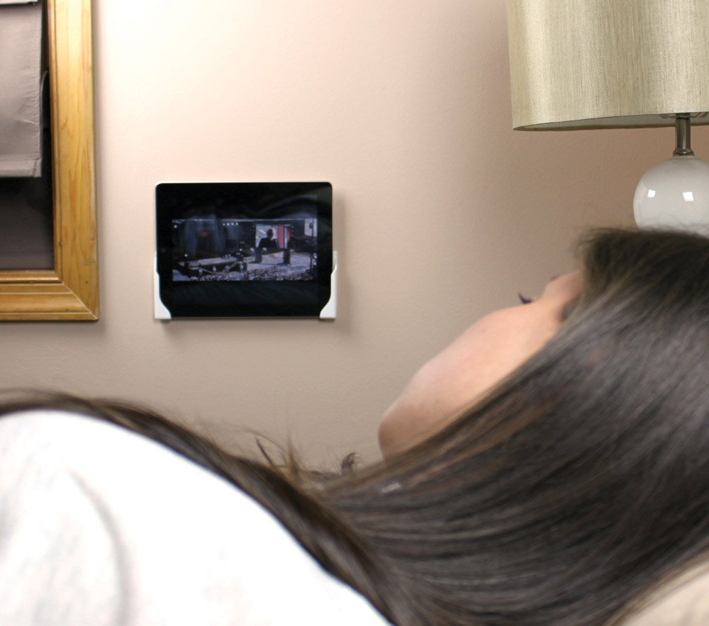 Dockem White Koala Tablet Wall Mount Universal Damage Free Adhesive Wall Dock For Ipad, Android And Windows Tablets, And Smartphones