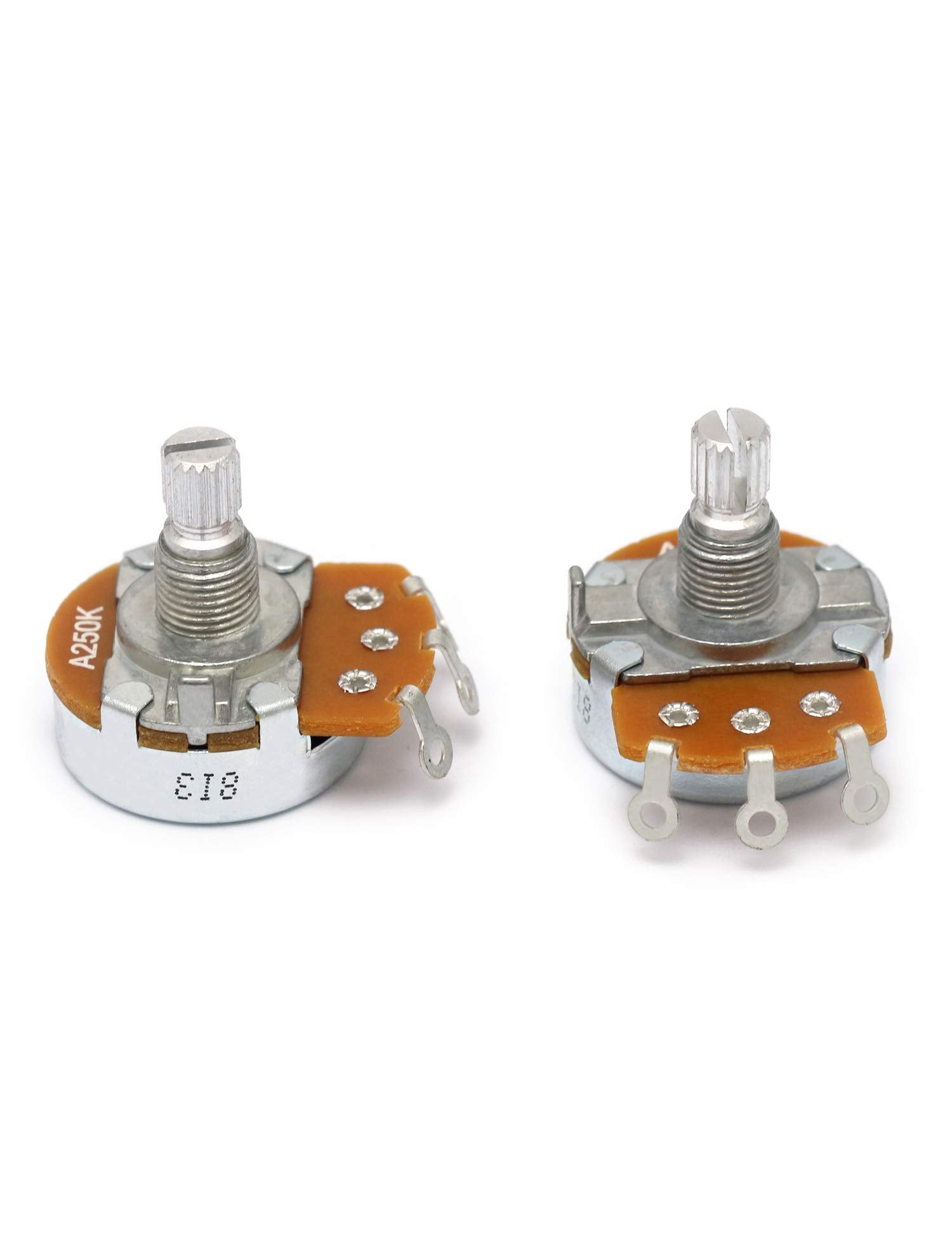 Metallor Alpha Pots Log A250K Volume Audio Potentiometer Electronics For Electric Guitar Or Bass Guitar. (Larger A250K)