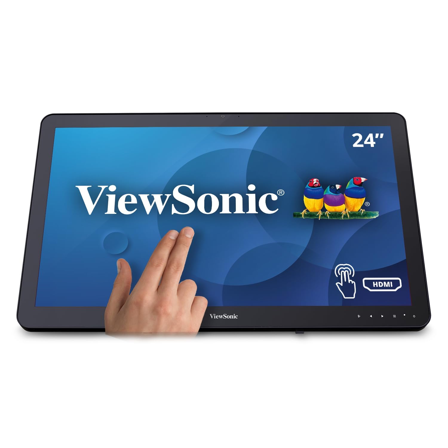 Viewsonic Td2430 24 Inch 1080P 10 Point Multi Touch Screen Monitor With Hdmi And Displayport, Black