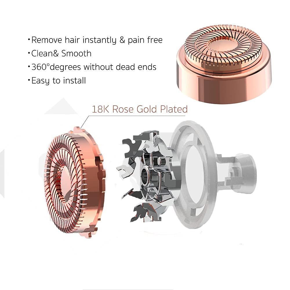 Women'S Facial Hair Remover Replacement Heads For Finishing Touch Flawless Generation 2 Double Halo Hair Removal Tool For Face,1