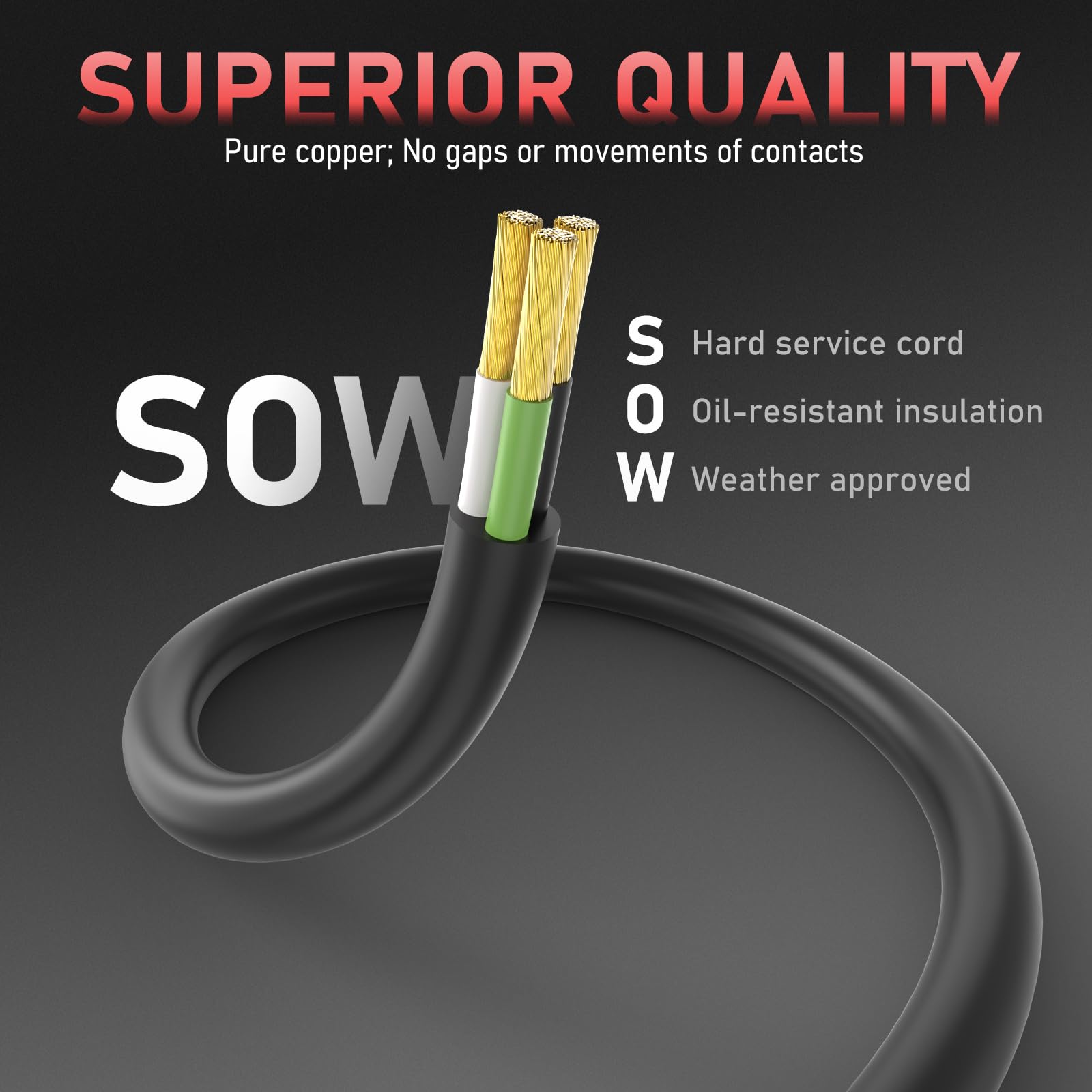 Yeswelder 20Ft 250 Volt Welder Extension Cord 10 Awg Power Extension For Welding Machines