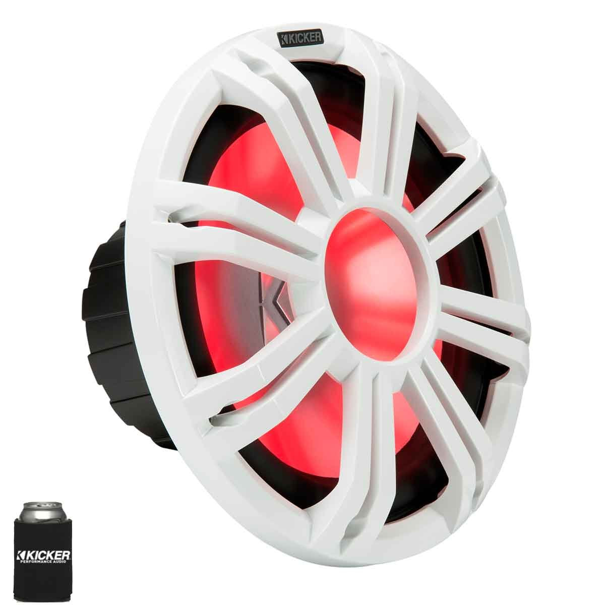Kicker Kmf124 12'' Marine Subwoofer With Led White Grill 4 Ohm For Free Air Applications