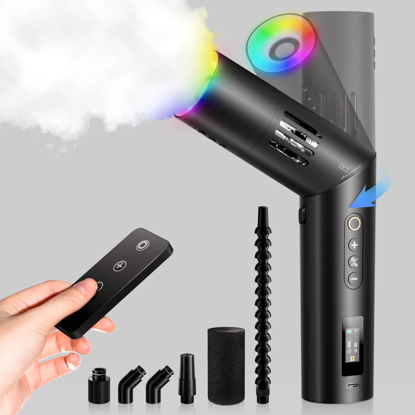 COLBOR CF5 Portable Fog Machine, 40W Mini Handheld Smoke Machine for Photography with Remote Control, Small Fogger Haze Maker fo