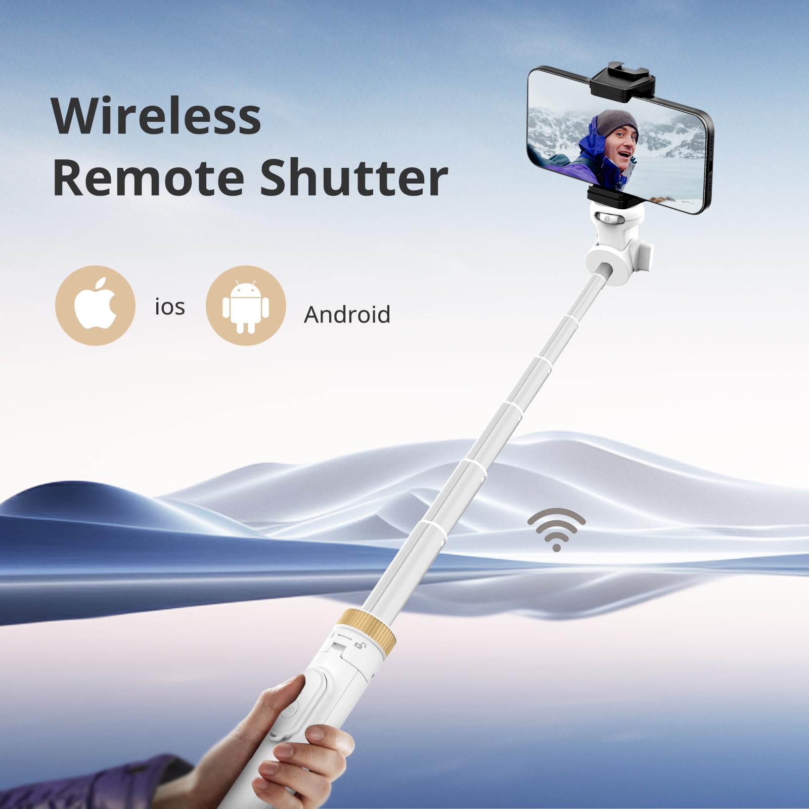 Sensyne 72'' Phone Tripod, Extendable Tripod For Iphone & Selfie Stick With Detachable Phone Holder & Wireless Remote, Iphone Tr