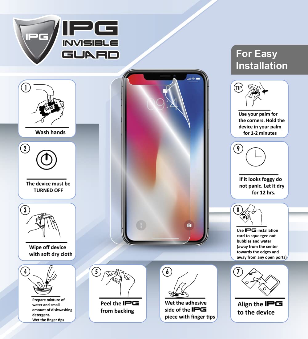 Ipg Made For Samsung Galaxy S25 Plus Hydrogel Screen + Back Protector Invisible Touch Screen Sensitive Ultra Hd Clear Film Anti