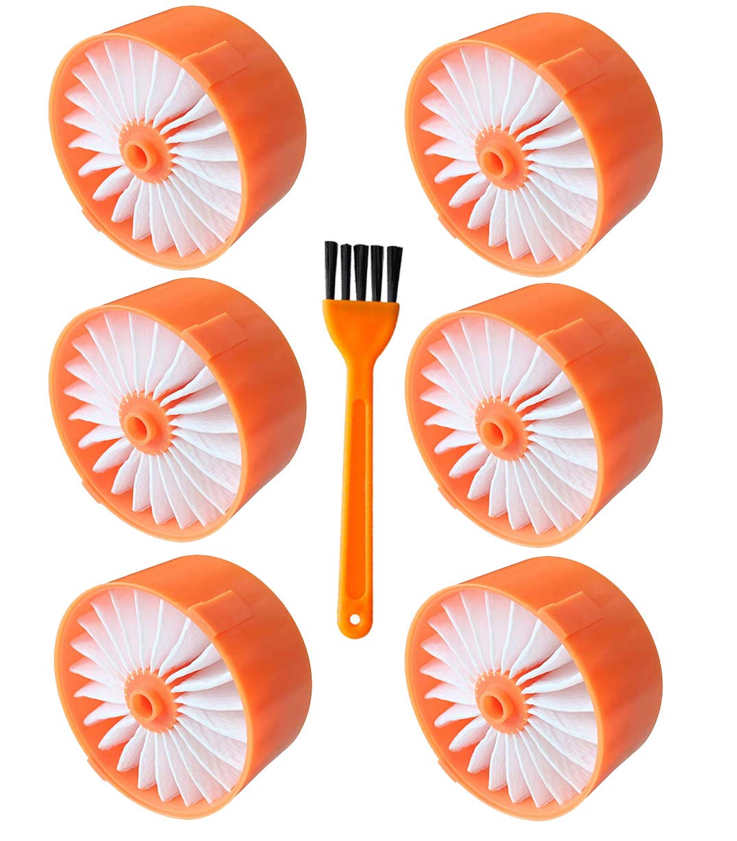 6 Pack Bsv2020 Vacuum Replacement Filter Element Compatible With Black + Decker Bsv2020G And Bsv2020P Powerseries Extreme Cordle