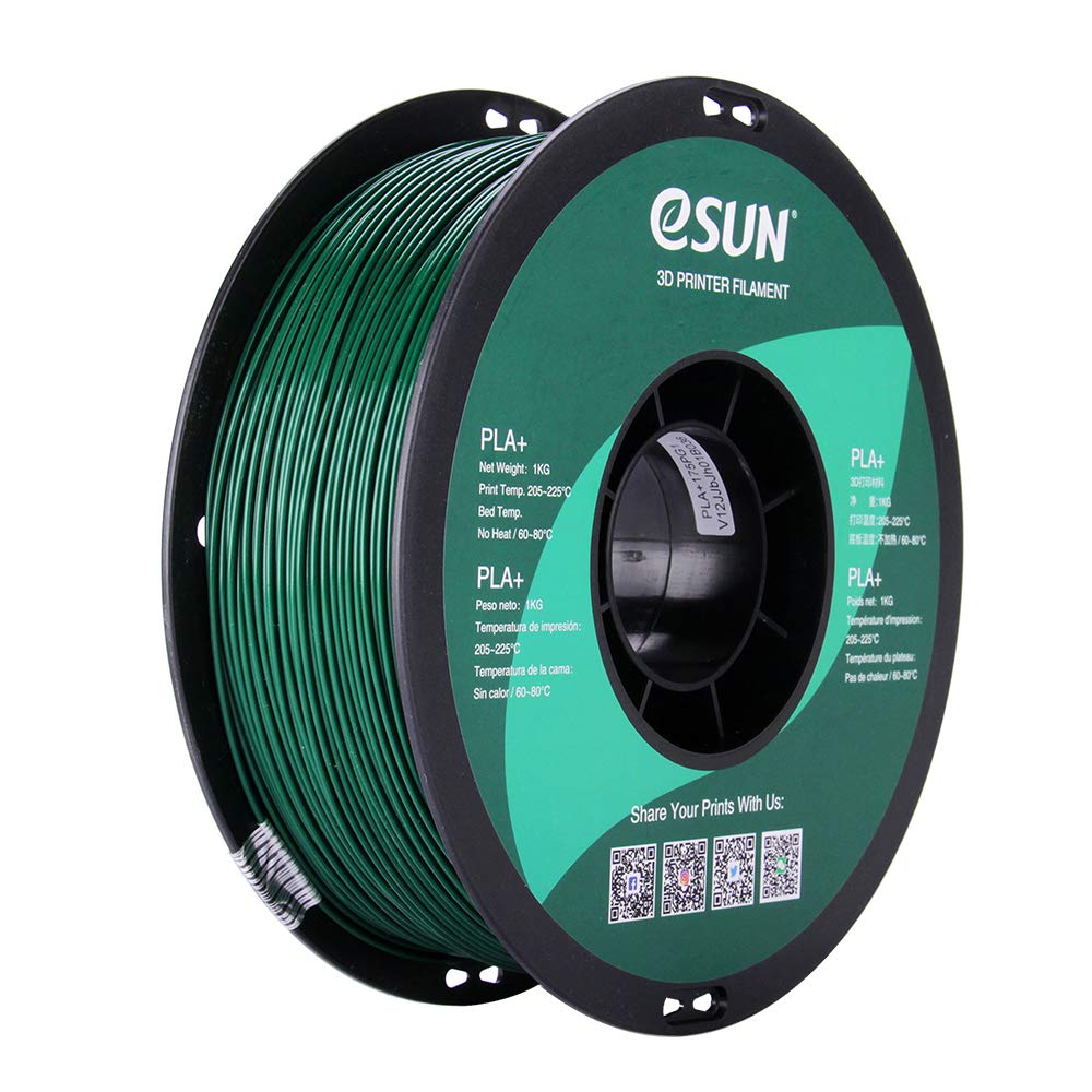 Esun Pla Pro (Pla+) 3D Printer Filament, Dimensional Accuracy +/  0.03Mm, 1Kg Spool, 1.75Mm, Pine Green, Pantone 343C