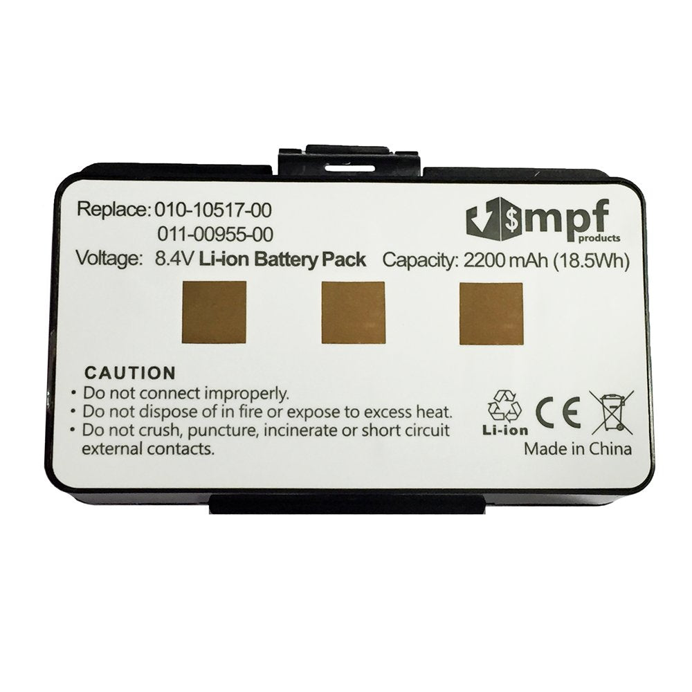 Mpf Products 2200Mah 010 10517 00, 010 10517 01, 011 00955 00 Battery Replacement Compatible With Garmin Gpsmap 276, 276C, 296,