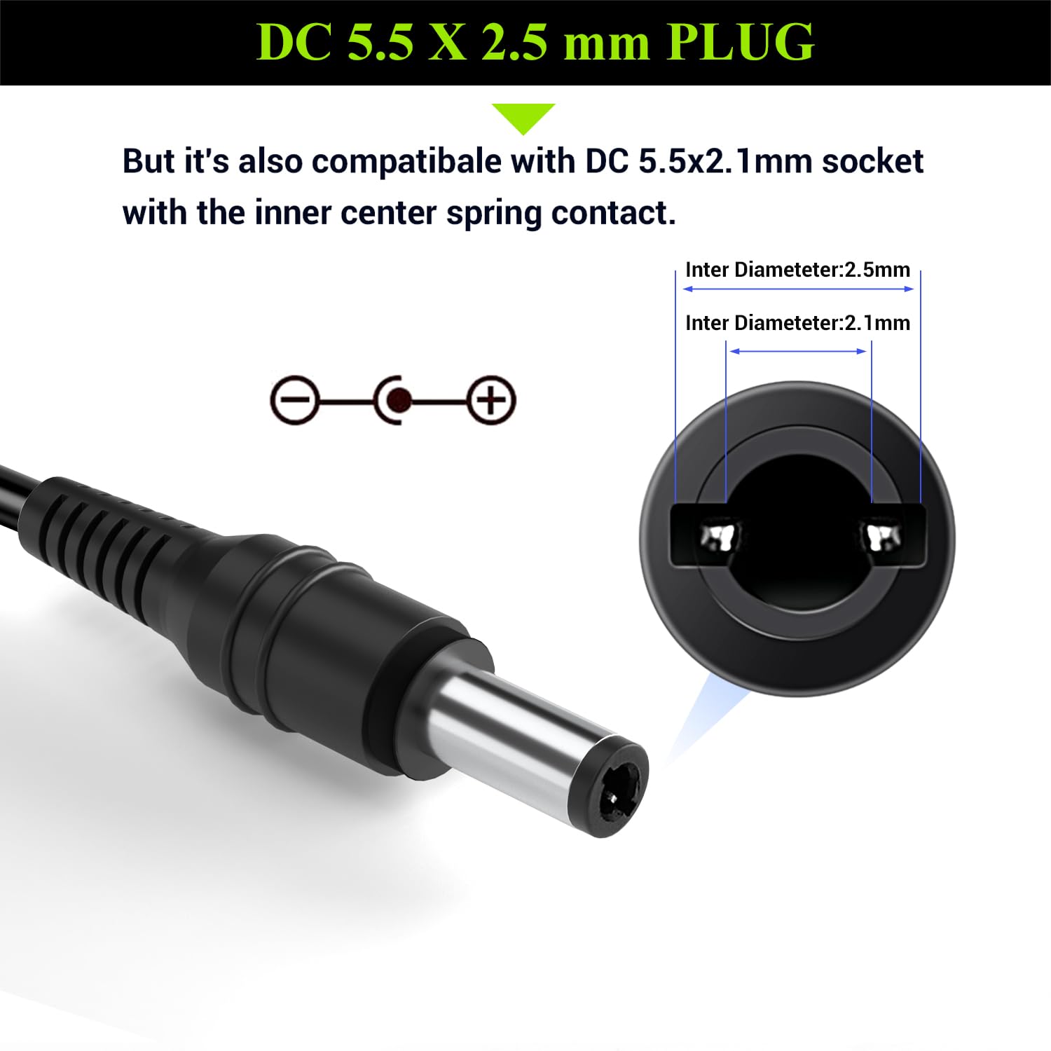 Facmogu 24V 5A Power Adapter, 120W 110 240V Ac To Dc 24V Transformer, 24 Volts Dc Power Supply For Led Light Cctv Camera Monitor, 120W Switching Transformer 5.5X2.5Mm & 5.5X2.1Mm Dc Plug Converter