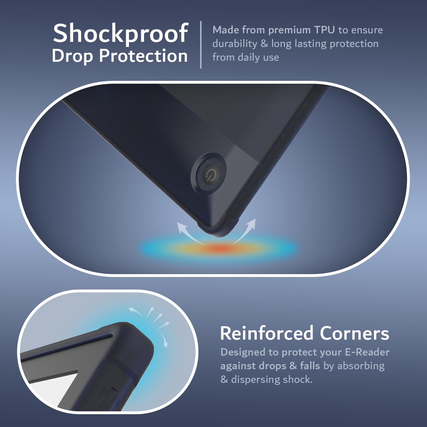 Tudia Skn Designed For Kobo Libra 2 Case 7 Cover - [Not Fit Colour 2024 Version] Shockproof Slim Anti-Yellowing [Reinforced Corn