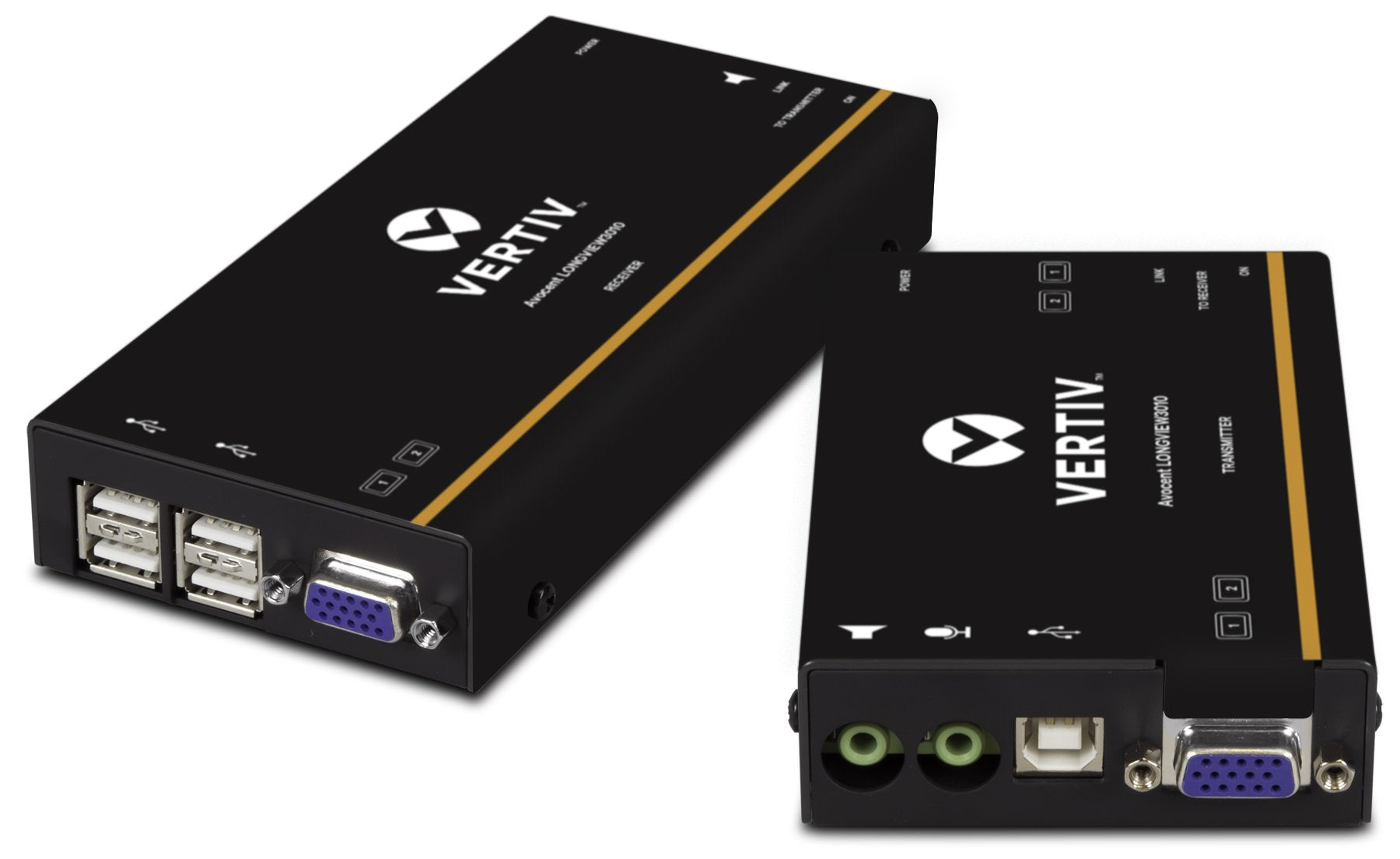 Vertiv Avocent Lv 3010P Kvm Extender Kit With Receiver & Transmitter, Vga, Single Monitor, Extend Up To 300 M. / 1,000 Ft. (3010