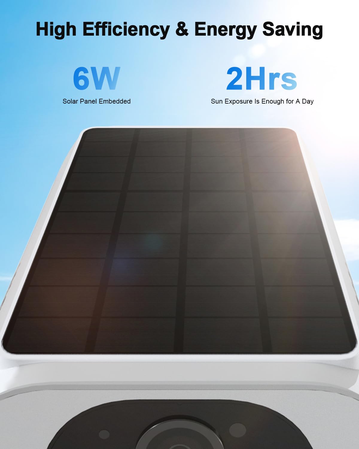 Anran 2K Solar Security Cameras Wireless Outdoor, 2.4Ghz Wifi Surveillance Outdoor Camera For Home Security With Embedded Solar