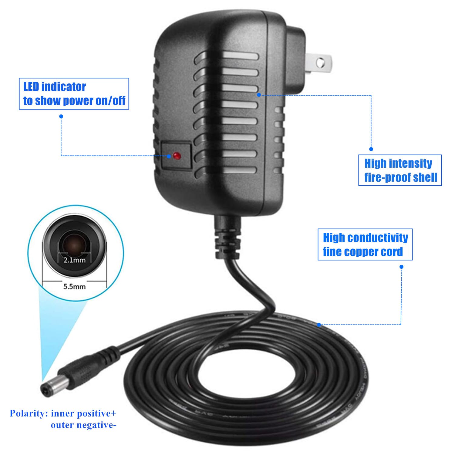 Universal 5V Ac Adapter Dc5V 3A 2A 1Amp Power Supply 15W Wall Charger For Adsl Wifi Router Usb Hub Cameras Ac120V To Dc5V 2500Ma
