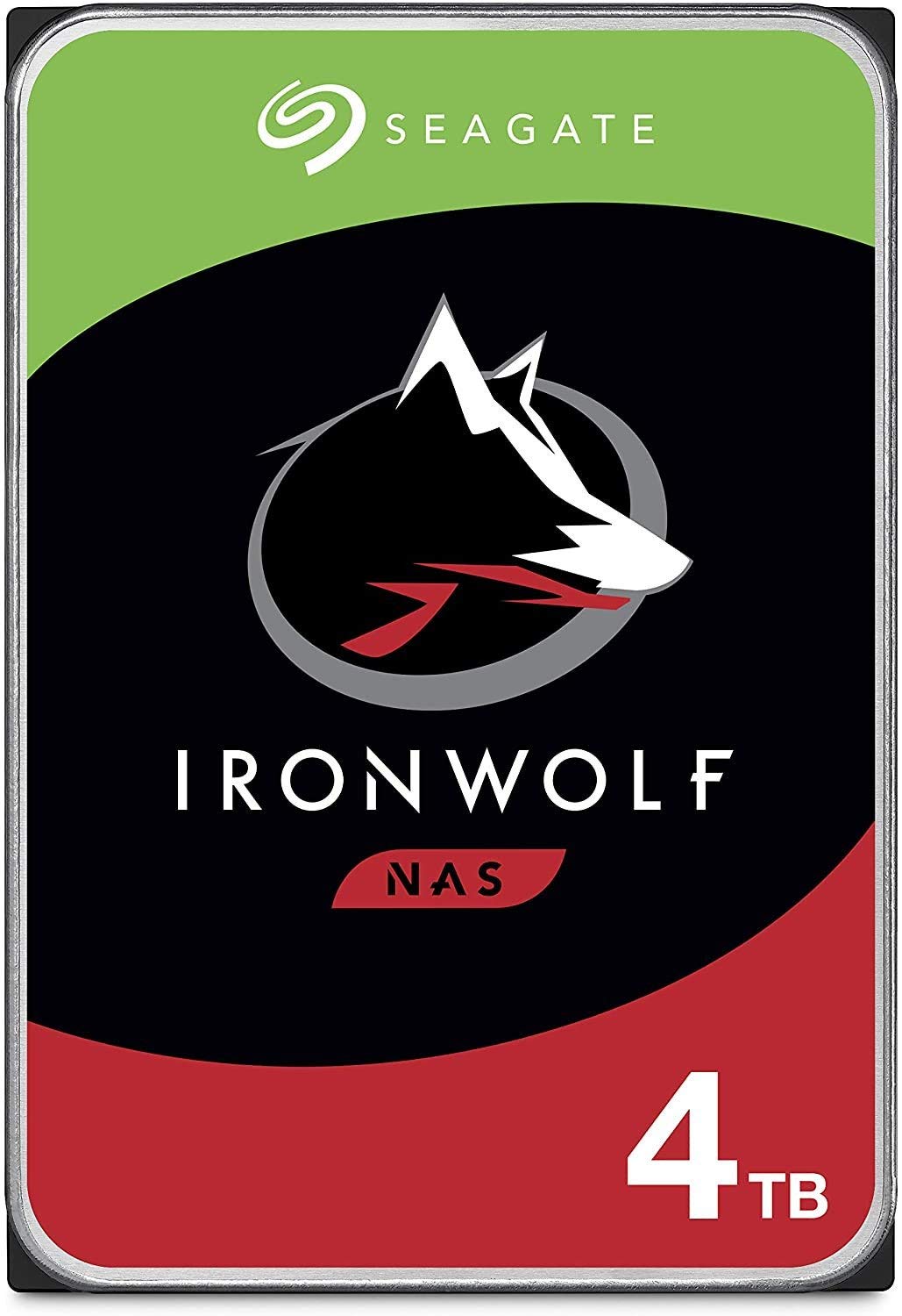 Seagate 4TB IronWolf NAS SATA Hard Drive 6Gb/s 256MB Cache 3.5 Inch Internal Hard Drive for NAS Servers, Personal Cloud Storage (ST4000VN008), Silver