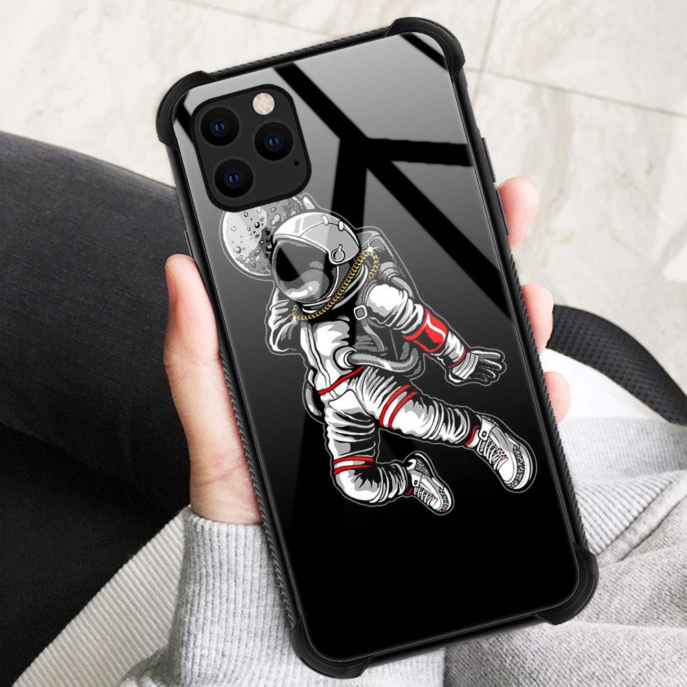 ZHEGAILIAN Phone Case for iPhone 13 Mini Astronaut Dunk Design TPU Organic Glass 5.4 inch