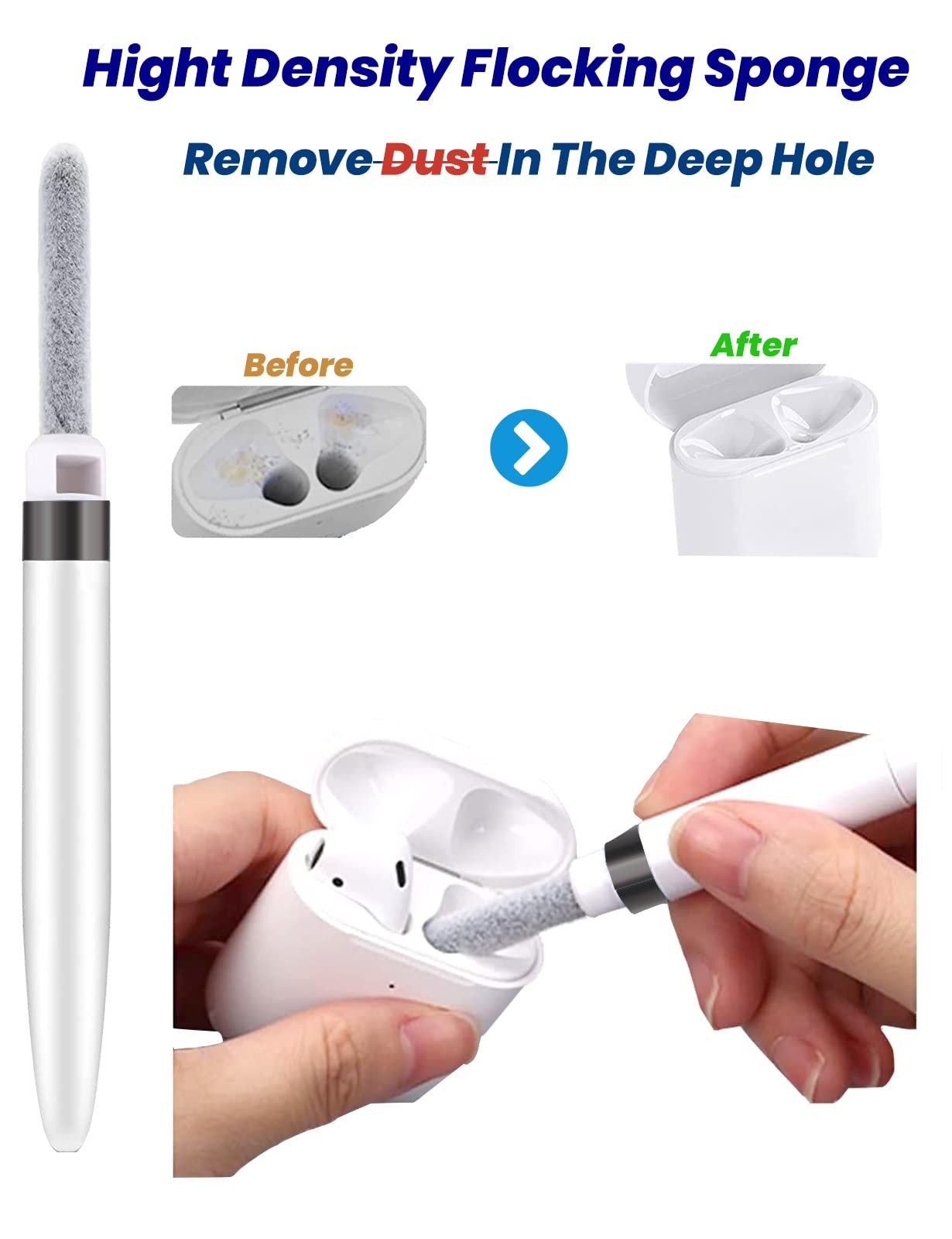 Ahero 4 In 1 Cleaner Kit For Airpods, Cleaning Pen For Earphones, Cleaning Tool For Charging Case And Headphones (Black)