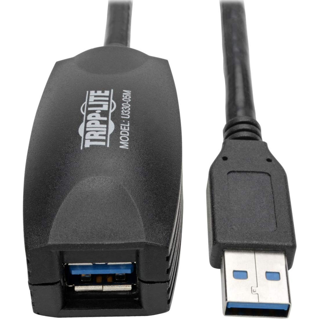 Tripp Lite USBA 3.0 SuperSpeed Active Extension Cable Repeater Cable, MaletoFemale, 16.4 Feet / 5 Meters, 3Year Warranty (U3