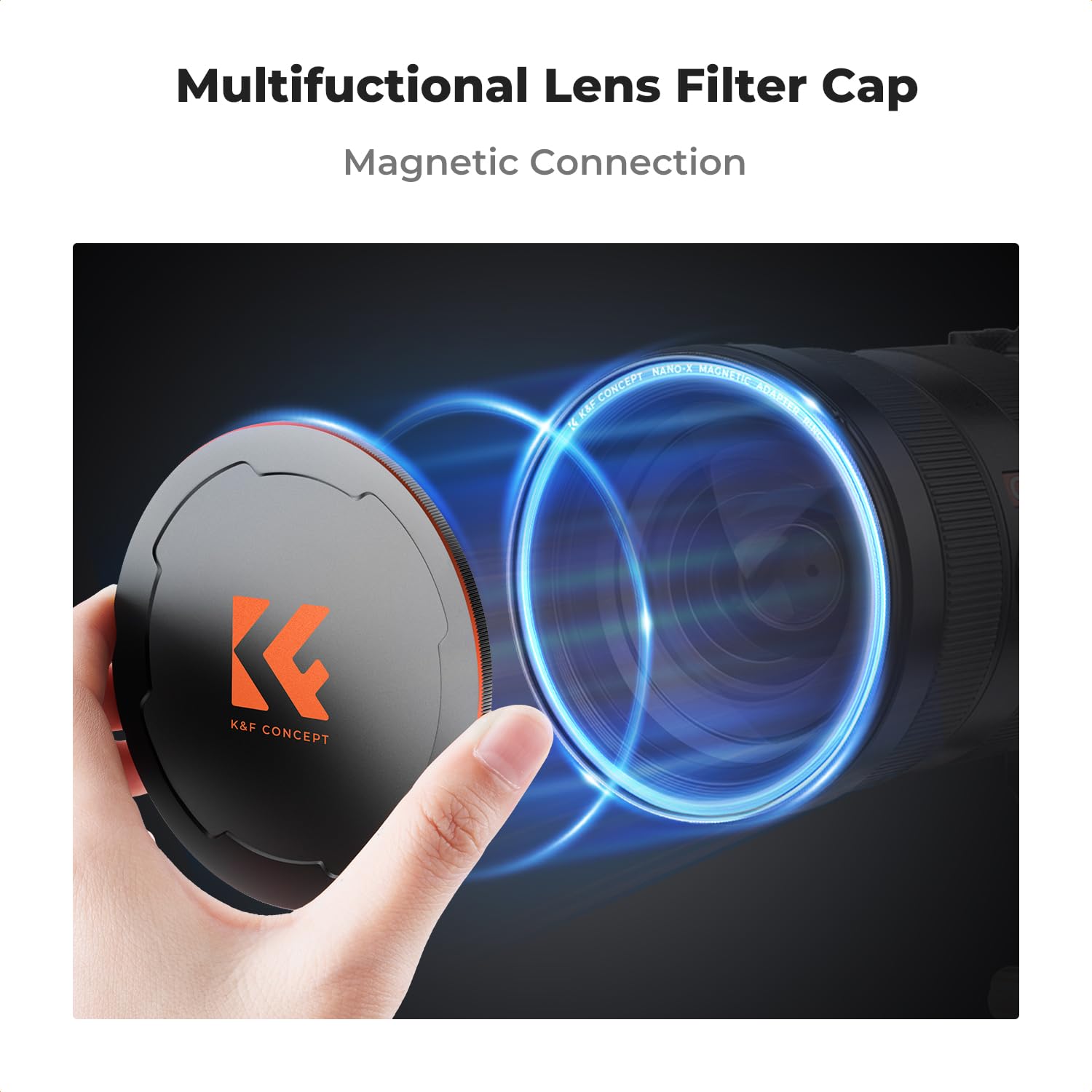 K&F Concept 67Mm Thread & Magnetic 2 In 1 Lens Filter Cap Only Compatible With K&F Magnetic Swap System