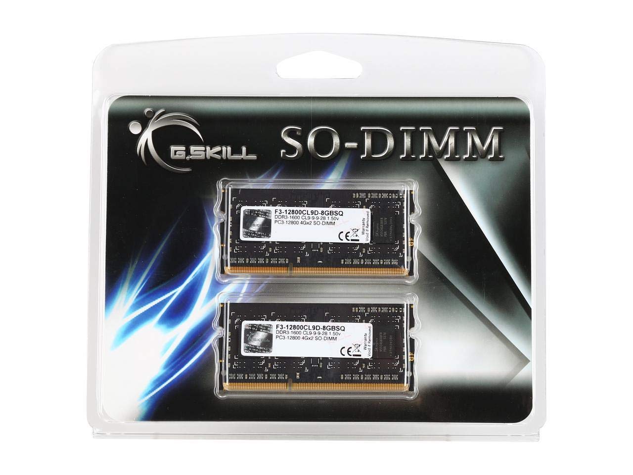 8Gb G.Skill Ddr3 Pc3 12800 Cl9 Sq Series Laptop Memory Dual Channel Kit