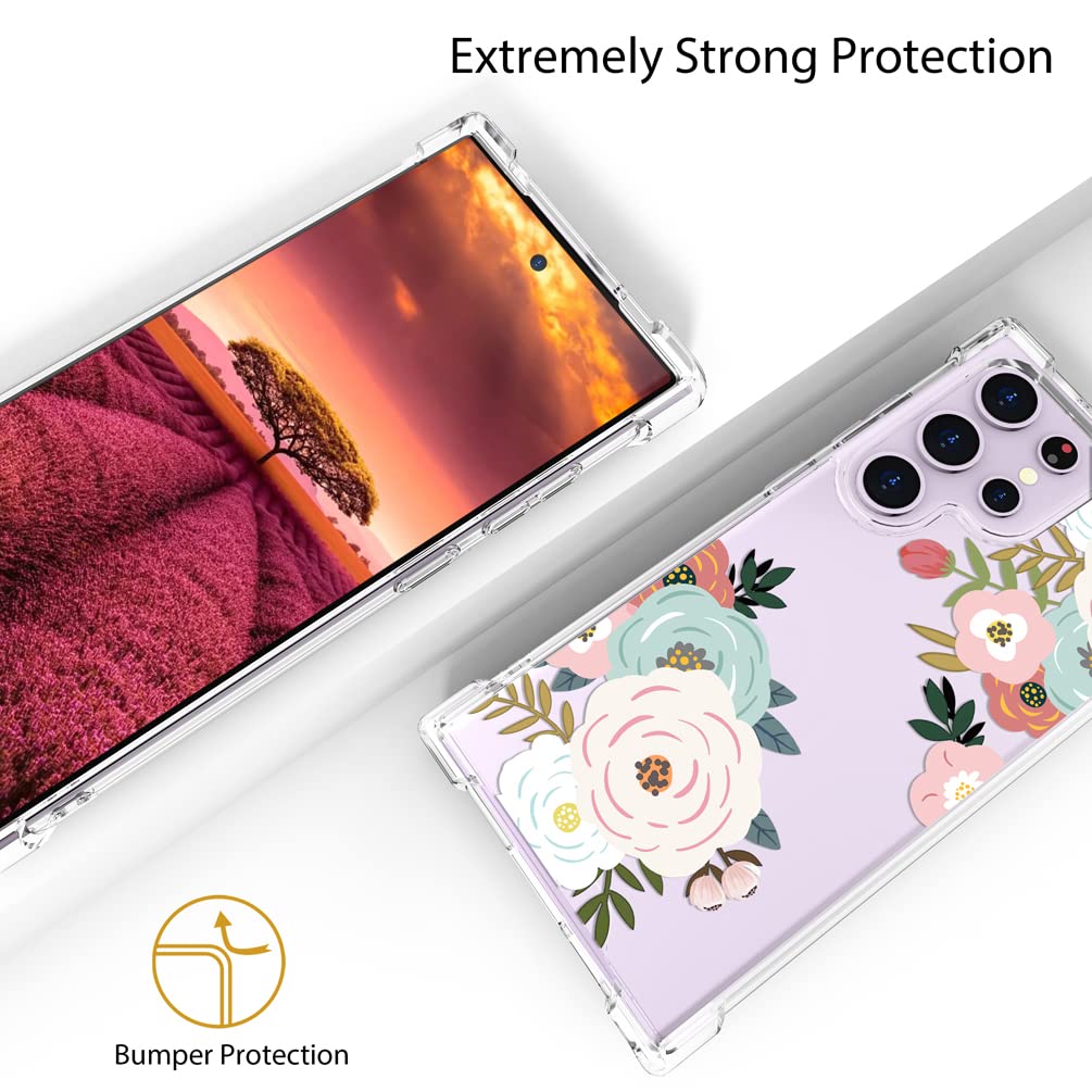 Topgraph Compatible With Samsung Galaxy S23 Ultra Case Cute Clear For Women Girls, Designer Transparent Phone Cover Design (Kawa