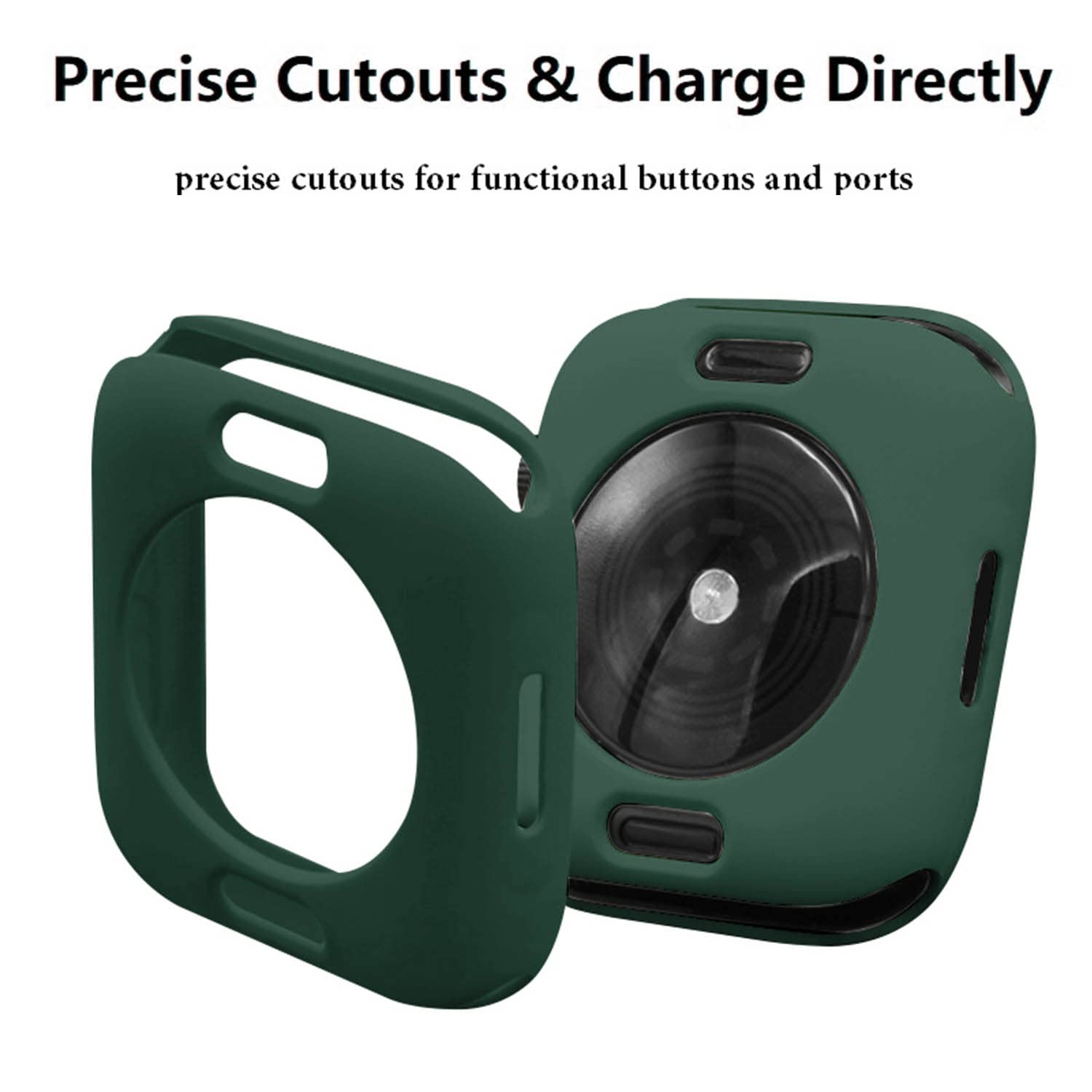 Hontao Ultra Thin Soft Tpu Shockproof Bumper Case For Iwatch Apple Watch Series Ultra 2/Ultra Dark Green 49Mm