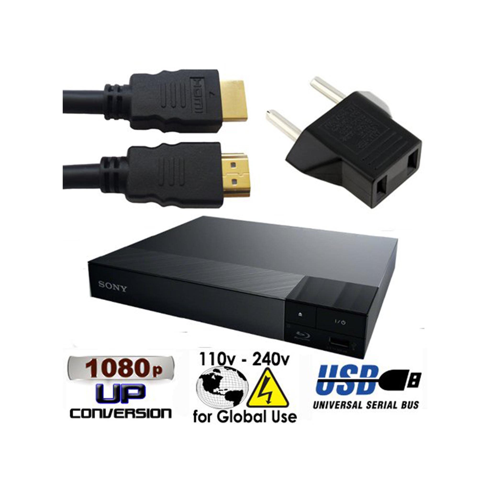 SONY S1700 Multi System All Region CodeFree Blu Ray Disc DVD Player   PAL/NTSC   USB   110 240V 50/60Hz   6 feet HDMI Cable Included