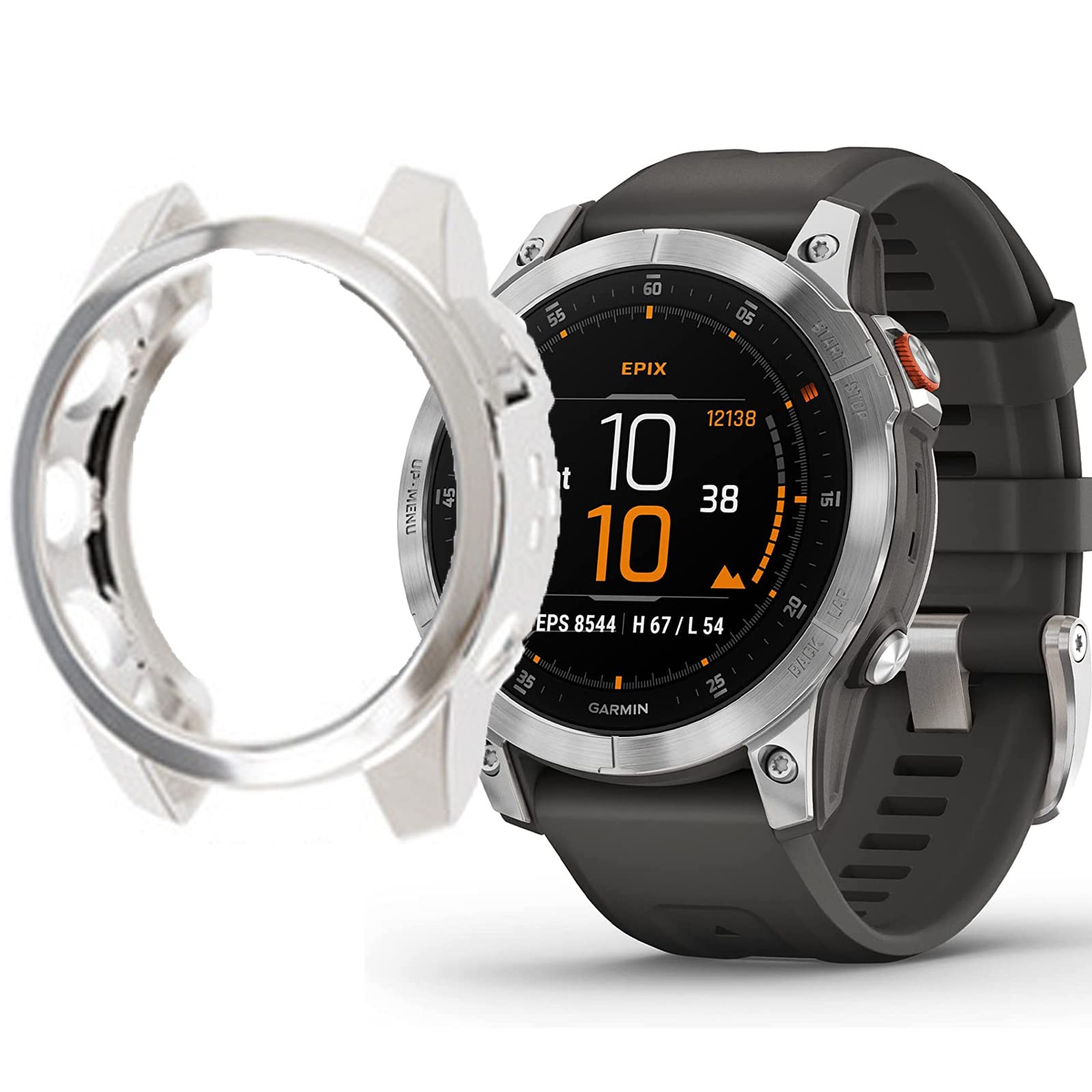 Compatible For Garmin Epix Gen 2 Case, Lamshaw Tpu Silicone Slim Plated Case Shock-Proof Cover All-Around Protective Bumper Shel