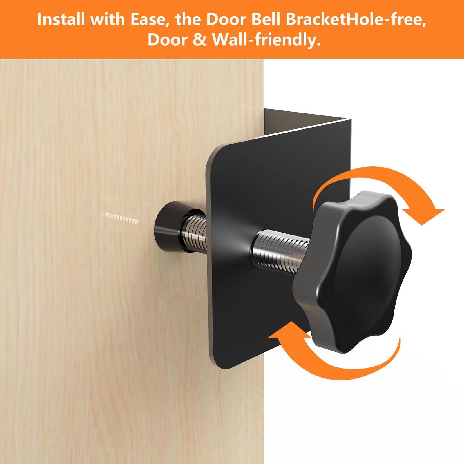 Anti Theft Doorbell Mount For Eufy E340, No Drill Adjustable Doorbell Camera Mount Compatible With Eufy Doorbell E340, Not Block