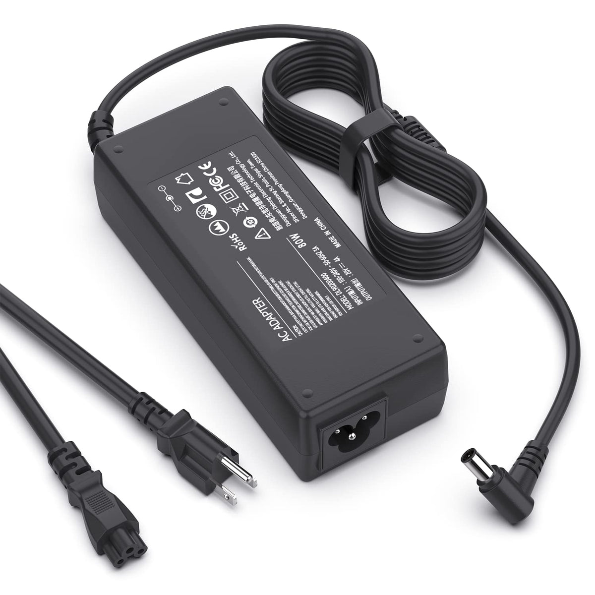 19V Power Cord For Samsung Tv 32'' Un32J400, Un32J4000Af, Un32J400Daf, Un32J5205, Un32J5205Af, Un32J5003, Un32J5003Af, Un32J5003