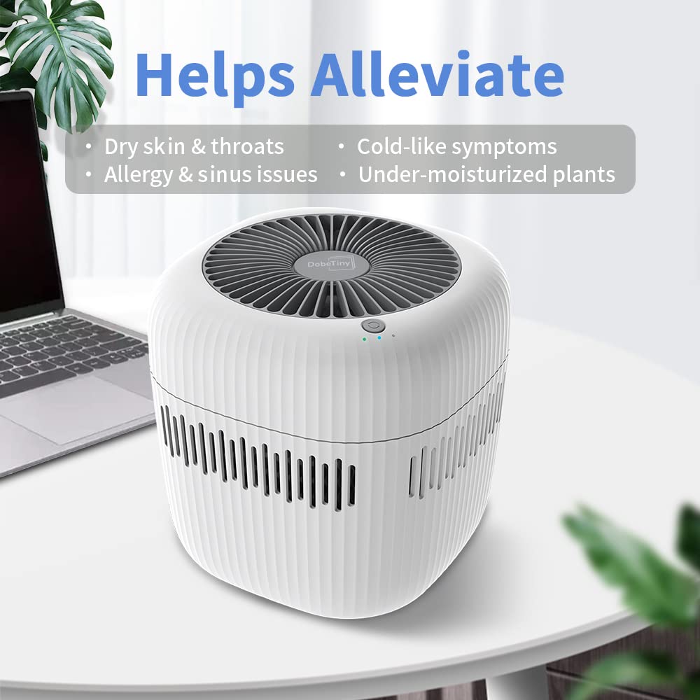 Dobetiny Humidifiers For Bedroom,No Mist Evaporative Humidifier(2.5L), Replaceable Filter With Adjustable Night Light,Auto Shut