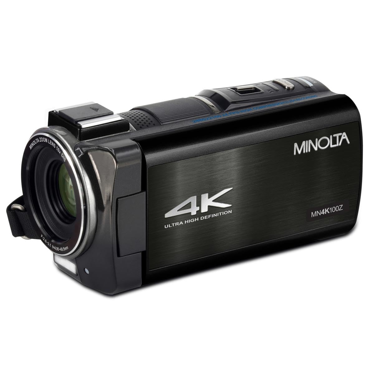 Minolta 4K Ultra Hd Camcorder With 3.5-Inch Touchscreen - 10X Optical Zoom, 28Mp Photos, Digital Stabilizer, Accessory Shoe Moun