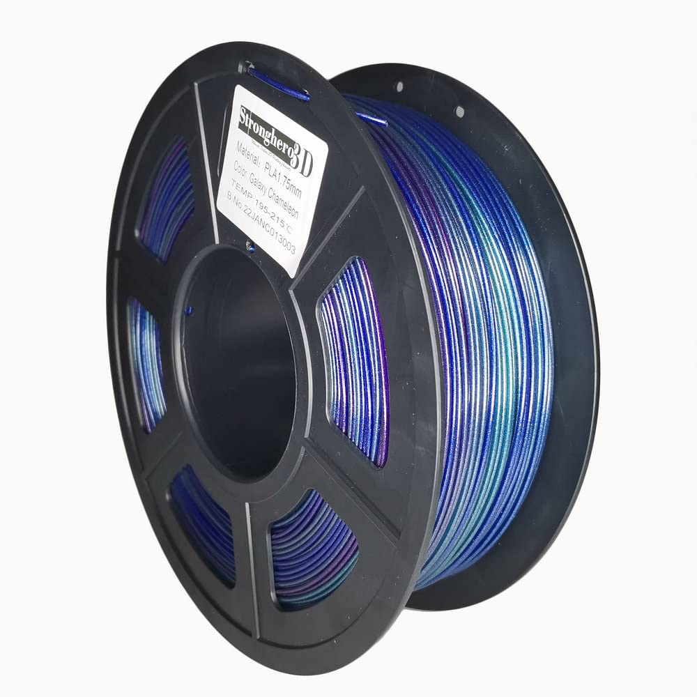 Stronghero3D Pla 3D Printer Filament 1.75Mm Vertigo Galaxy Rainbow Multicolors Accuracy +/ 0.05Mm Net Weight 1Kg(2.2Lbs) For End