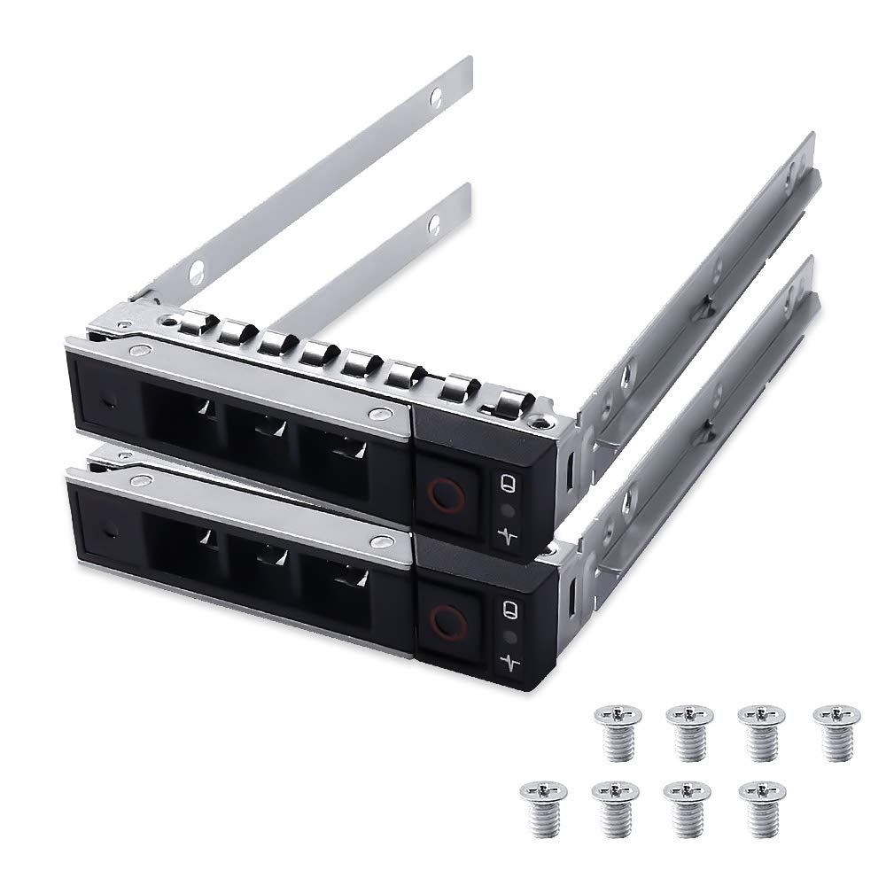 2Pcs Pack 2.5' Dxd9H Sas Sata Hard Drive Caddy Tray Enclosure Compatible For Dell Poweredge Servers 14Th Gen R440 R640 R740 R740Xd R840 R940 R6415 R7415 R7425