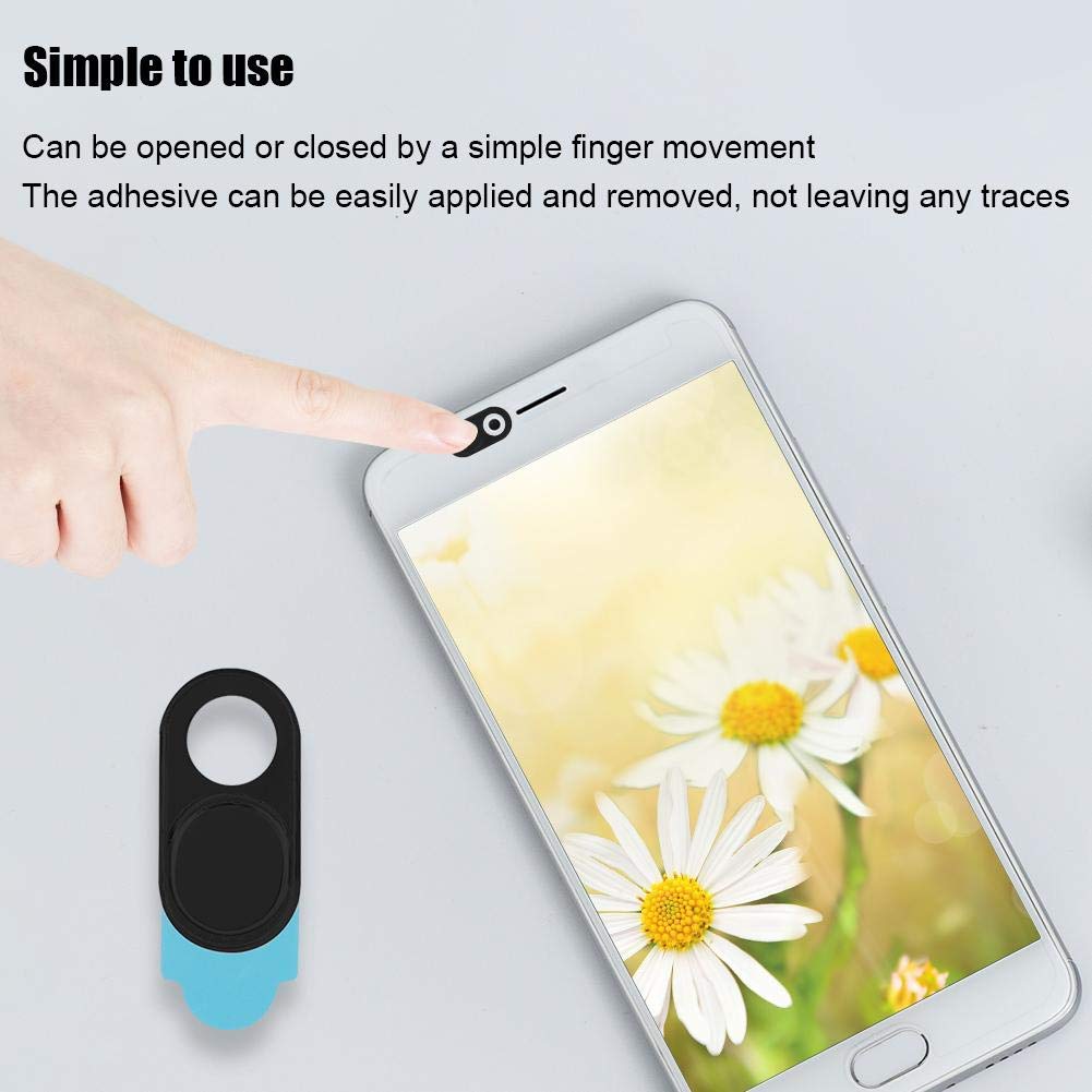 Ashata 3Pcs Metal Camera Lens Cap, Ultra Thin Camera Privacy Cover Webcam Cover Blocker Slider For Smartphone Tablet Desktop Lap