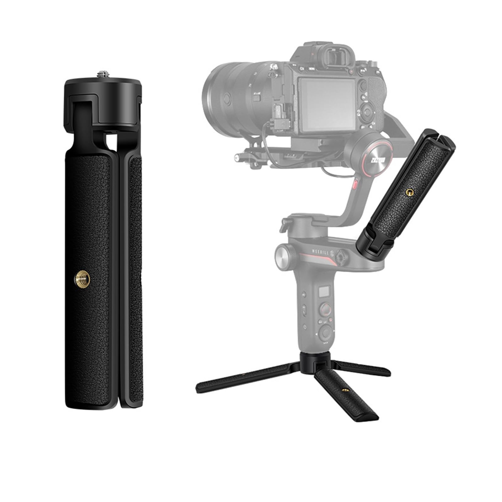 CofunKool Mini Tripod Handle Grip for Gimbal Stabilizer, Weebill, Crane, DJI Ronin, Camera, Webcam, Projector, Phone Holder, Osm