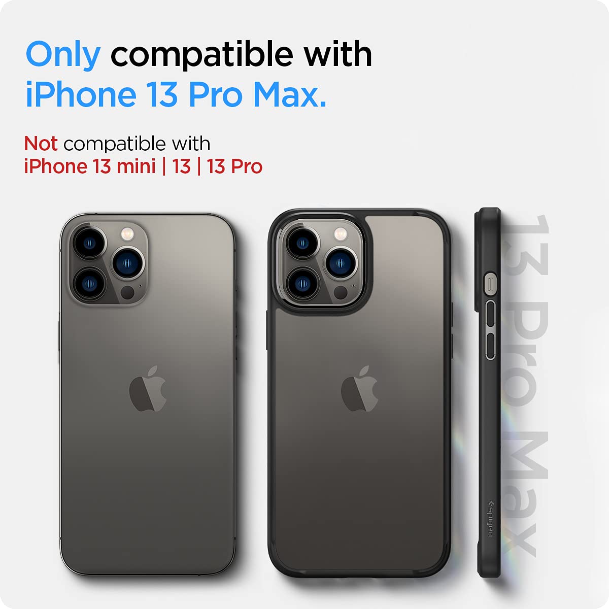Spigen Ultra Hybrid Designed For Iphone 13 Pro Max Case (2021)   Matte Black