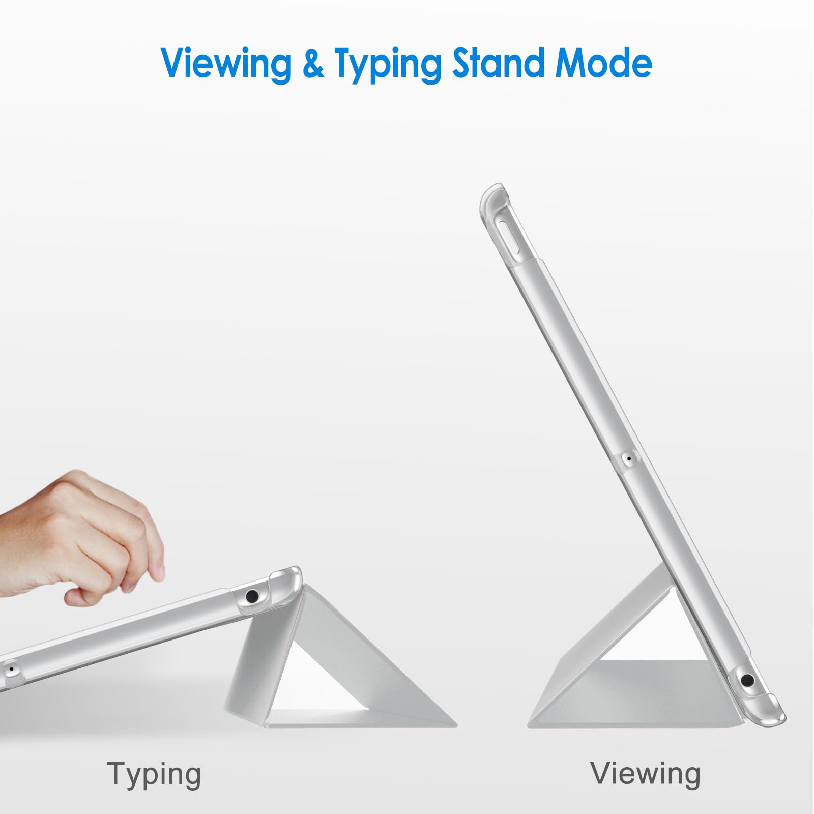 Jetech Case For Ipad 10.2-Inch (2021/2020/2019 Model, 9/8/7 Generation), Auto Wake/Sleep Cover (Silver)